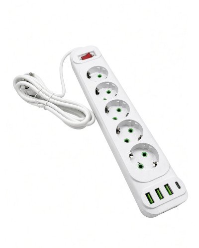 Slēptā IP kamera elektriskais pagarinātājs balts